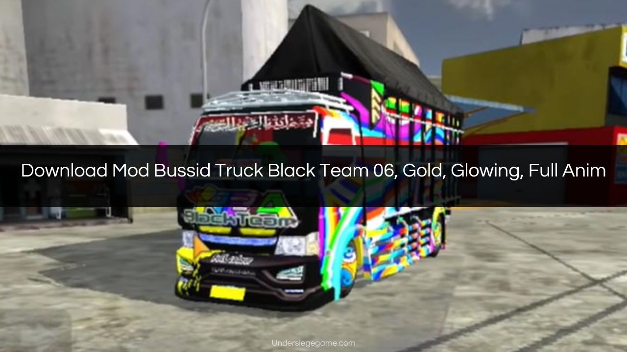 Download Mod Bussid Truck Black Team 06 Gold Glowing Full Anim