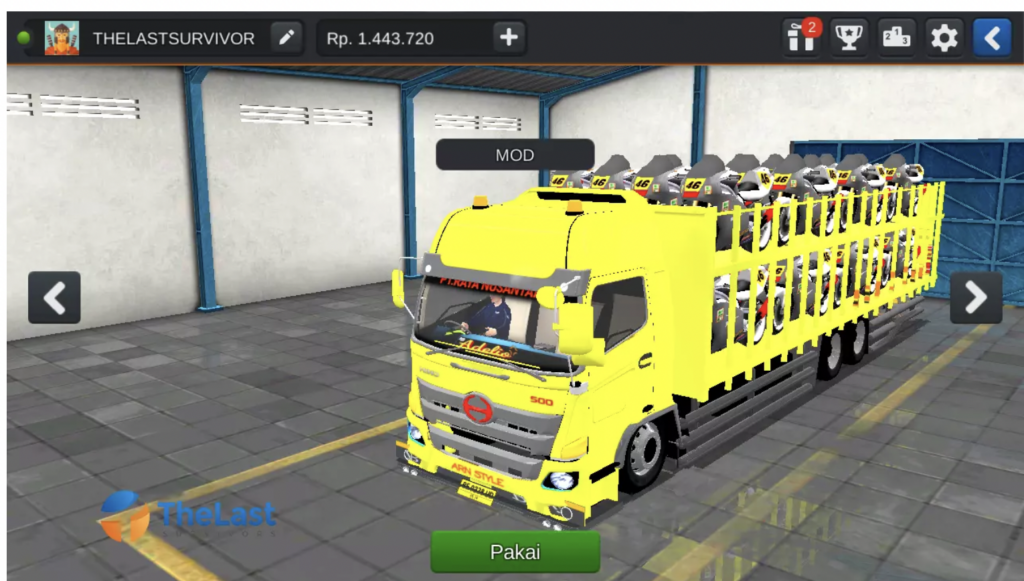 Truck Hino 500NG Muatan Motor