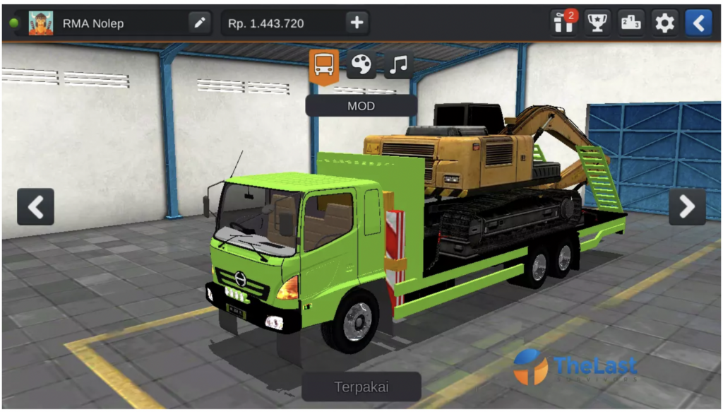 Truck Hino Selfloader Muatan Excavator