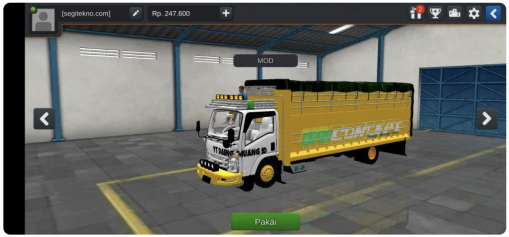 download mod bussid truck canter cabe 1