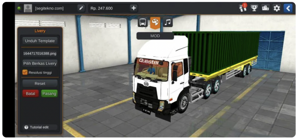 download mod bussid truck canter cabe 3