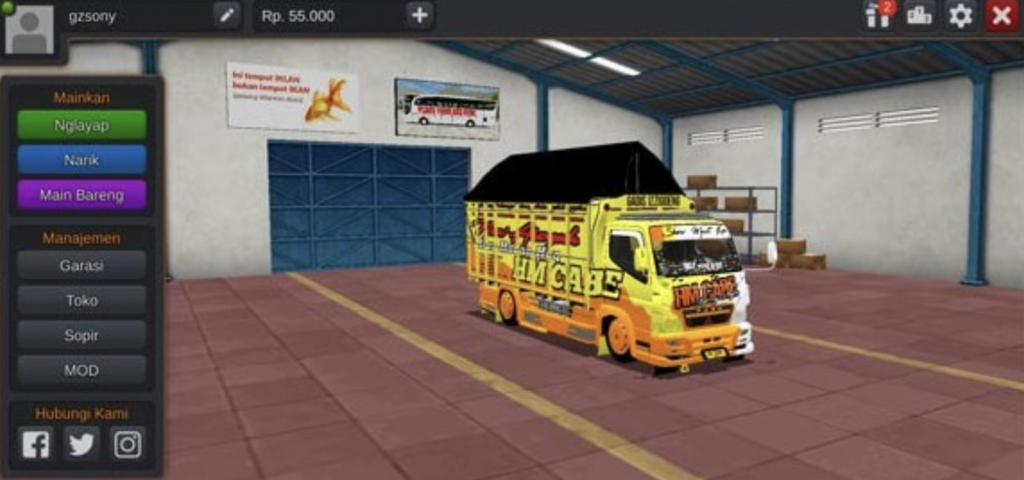 download mod bussid truck canter cabe knalpot serigala