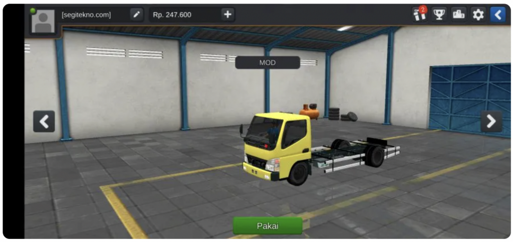 download mod bussid truck canter terpal segitiga 2