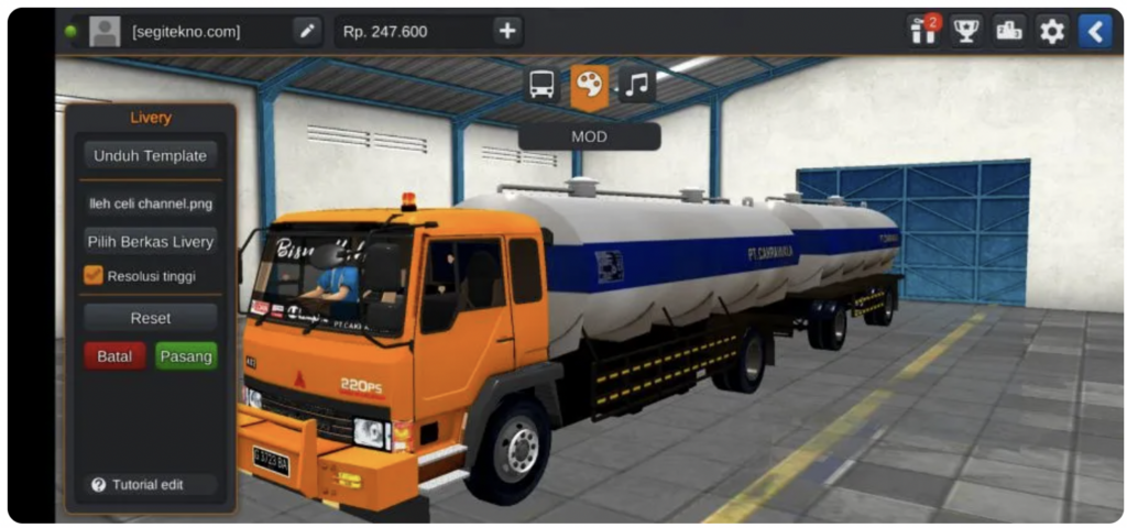 download mod bussid truck hino 500 muatan berat terbaru 4