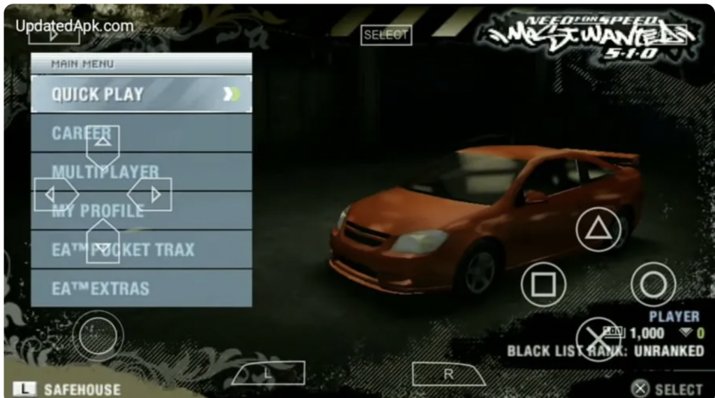 rom nfs most wanted ppsspp